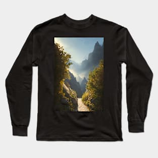 Fantasy Mountain Path Long Sleeve T-Shirt